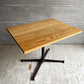 グリニッチ greeniche カフェテーブル Cafe Table オーク材 Xレッグ アルミアルマイト ナチュラル ブラック ♪