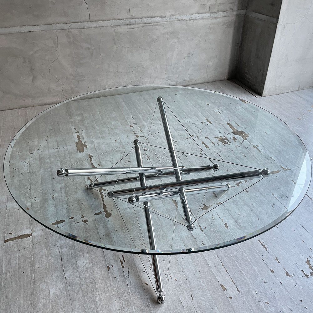 カッシーナイクスシー Cassina ixc. 713 ローテーブル ガラス天板 Φ100cm テオドール・ワッデル Theodore Waddell 参考定価￥460,000- 廃番 ♪