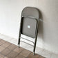 チューブラースチール フォールディングチェア TUBULAR STEEL FOLDING CHAIR 折りたたみ椅子 グレー アメリカ インダストリアル PFS取扱 A ◇