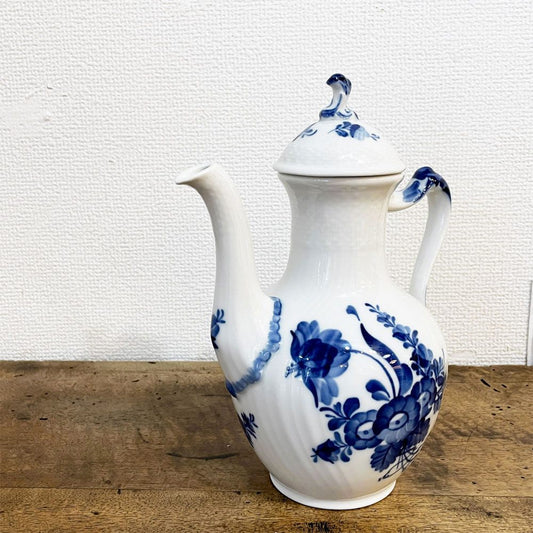 ロイヤルコペンハーゲン ROYAL COPENHAGEN ブルーフラワー Blue Flower カーブ Curved コーヒーポット デンマーク 北欧食器 廃番 ◎