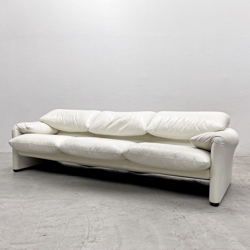 カッシーナイクスシー Cassina ixc 675-3P マラルンガ MARALUNGA 3Pソファ 3人掛け 本革 ヴィコ・マジストレッティ 定価￥2,420,000- 〓