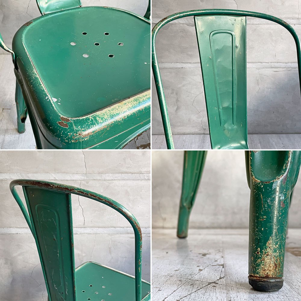 トリックス TOLIX ビンテージ エーチェア A-chair ダイニングチェア スタッキングチェア グリーン グザビエ・ポシャール Xavier Pauchard フランス 50's 希少 A ♪