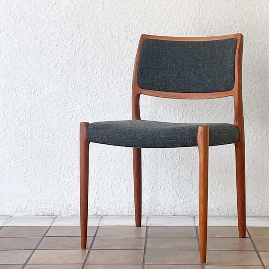 JLモラー J.L.Moller Model No.80 チーク材 ダイニングチェア ファブリック ニールス・O・モラー デンマーク 北欧家具 B ◇
