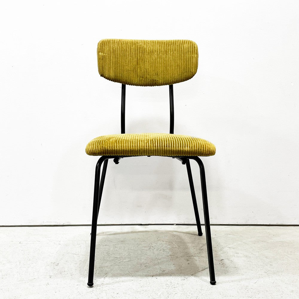 ジャーナルスタンダードファニチャー journal standard Furniture j.s.F ヘンリー HENRY ダイニングチェア サイドチェア コーデュロイ ファブリック アイアン 廃番 A ●