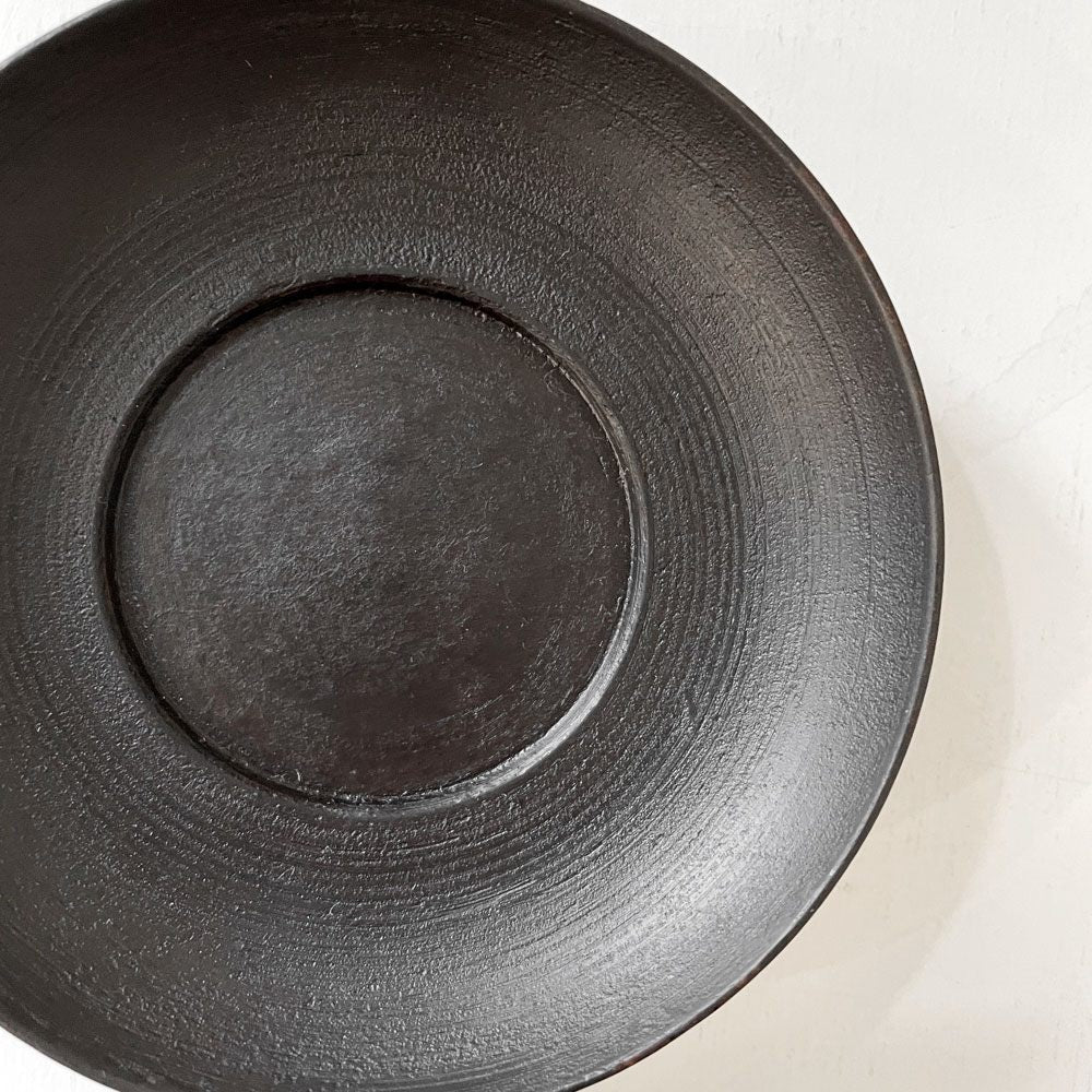 赤木明登 Akito Akagi 茶托 小 黒 4枚セット Φ9.5cm 箱付 漆器 輪島塗 現代作家 ◎