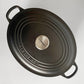 ルクルーゼ LE CREUSET ココットオーバル 両手鍋 33cm マットブラック 鋳物 フランス ■