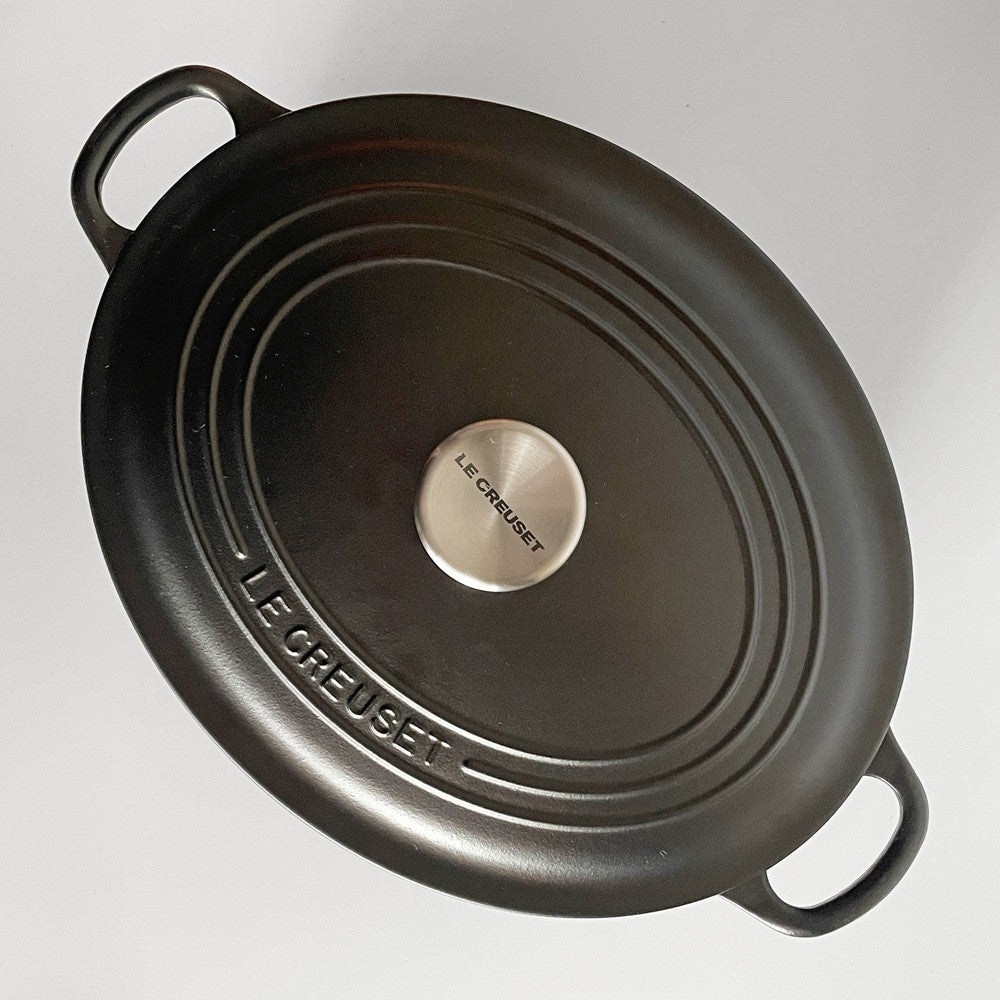 ルクルーゼ LE CREUSET ココットオーバル 両手鍋 33cm マットブラック 鋳物 フランス ■
