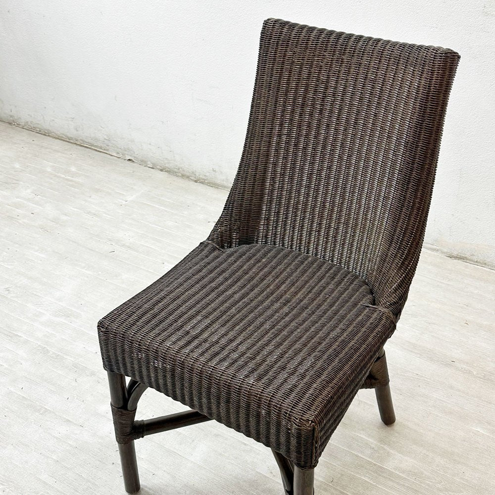 ワイスワイス WISE WISE ジャワ JAWA サイドチェア ダイニングチェア ガーデンチェア ラタン×ペーパーコード ブラウン RPC-101 アジアン リゾートスタイル ●