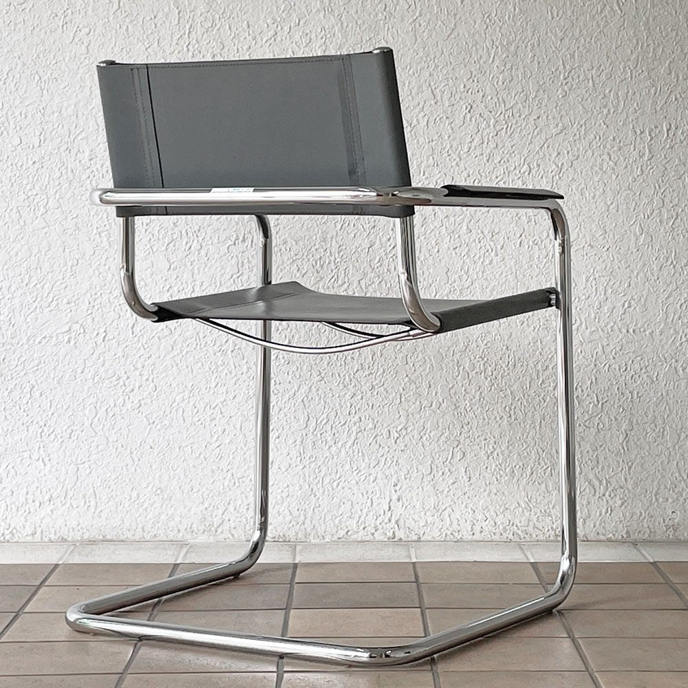 スタジオライン studio Line S34 カンティレバー アームチェア ダイニングチェア Mart Stam マルト スタム イタリア製 村田合同取り扱い リプロダクト A ◇