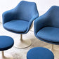 ノル Knoll ビンテージ チューリップ アームチェア ダイニング エーロ・サーリネン Eero Saarinen FRP ファブリック張込み スペースエイジ ミッドセンチュリー A ●