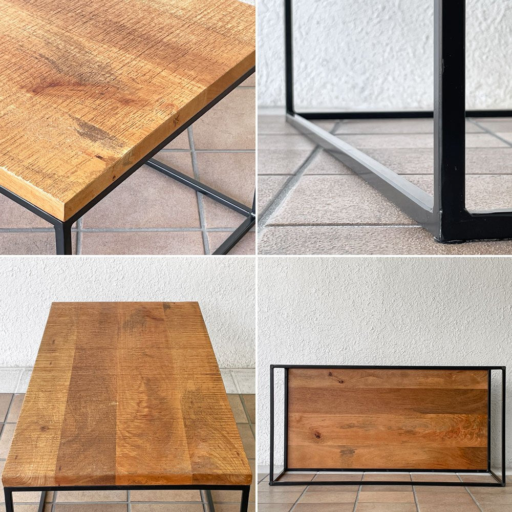 かなでもの カナデモノ KANADEMONO マンゴー無垢材 コーヒーテーブル ローテーブル ミニマルデザイン ◇