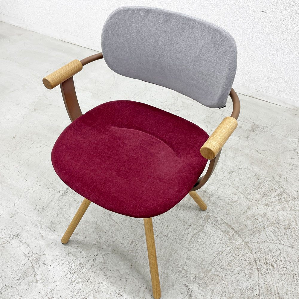 イトーキ ITOKI バーテブラ03 vertebra03 デスクチェア ダイニングチェア 4本脚 座面回転 オーク脚  ノルテキスタイルズ 柴田文江 定価 ¥129,300- 〓