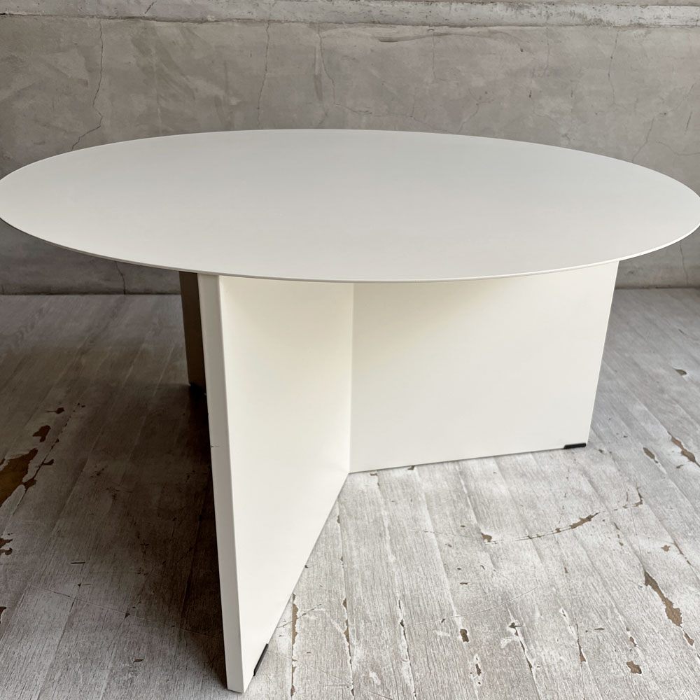 ヘイ HAY スリットテーブル SLIT TABLE XL ホワイト スチール サイドテーブル ローテーブル コーヒーテーブル ラウンド Φ65cm モダン デンマーク 北欧家具 ♪