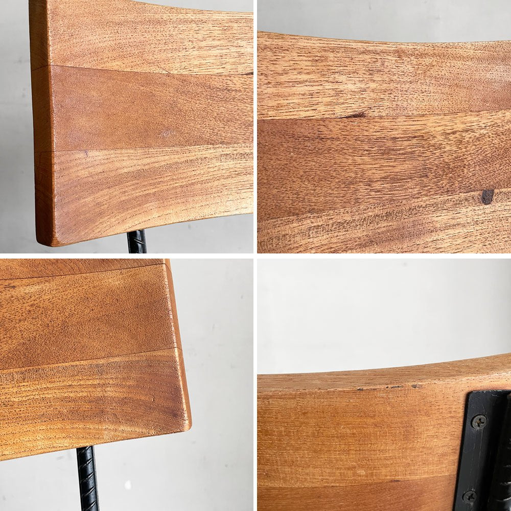 ディーボディ d-Bodhi カンパーニャ チェア デニム CAMPAGNA CHAIR ダイニングチェア チーク古材×アイアンレッグ インダストリアルデザイン A ■