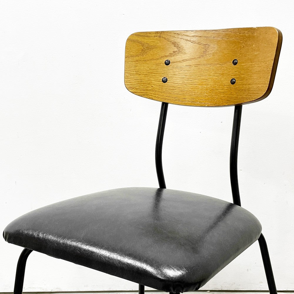 ジャーナルスタンダードファニチャー journal standard Furniture j.s.F ヘンリー HENRY ダイニングチェア PVCレザー アイアン 廃番 B ●