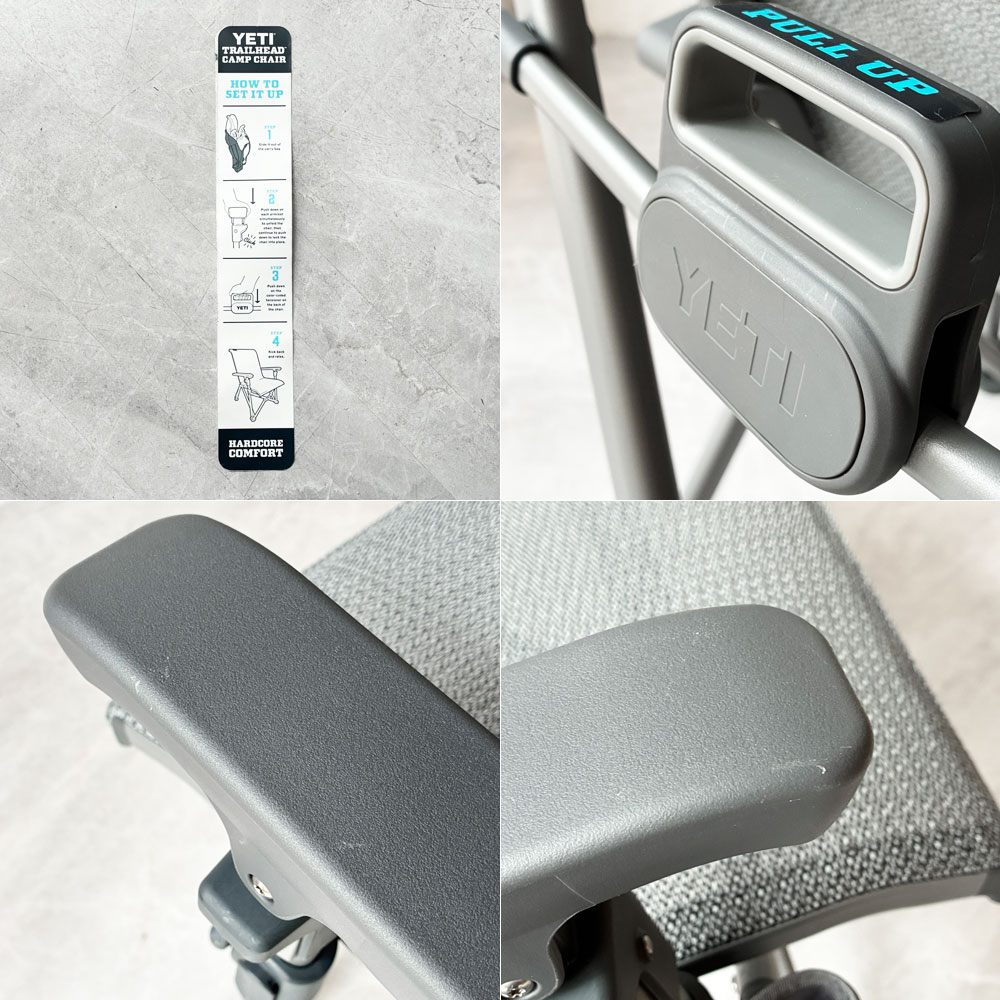 イエティ YETI トレイルヘッド Trailhead キャンプチェア フォールディングチェア アウトドア チャコール 折り畳み式 収納ケース付き アメリカ 美品 ★