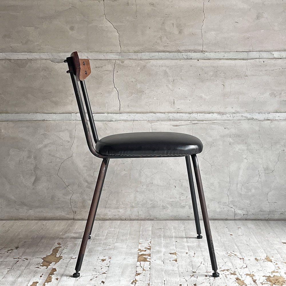 アクメファニチャー ACME Furniture グランビュー GRANDVIEW ダイニングチェア オーク材 PVCレザー ブラック 廃番モデル ♪