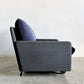 カッシーナイクスシー Cassina ixc. カレス CARESS 1シーターソファ 1人掛け ファブリック グレー×ネイビー モールドウレタン キャスター付 参考価格28万円 廃番 B 〓