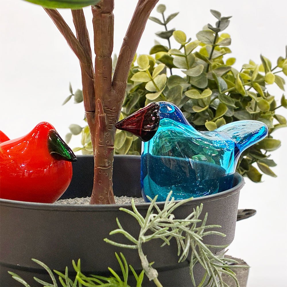ヌータヤルヴィ Nuutajarvi バーズバイトイッカ Birds by Toikka シエッポ Sieppo レッド オイバ トイッカ Oiva Toikka イッタラバード 北欧雑貨 ビンテージ 希少 ★