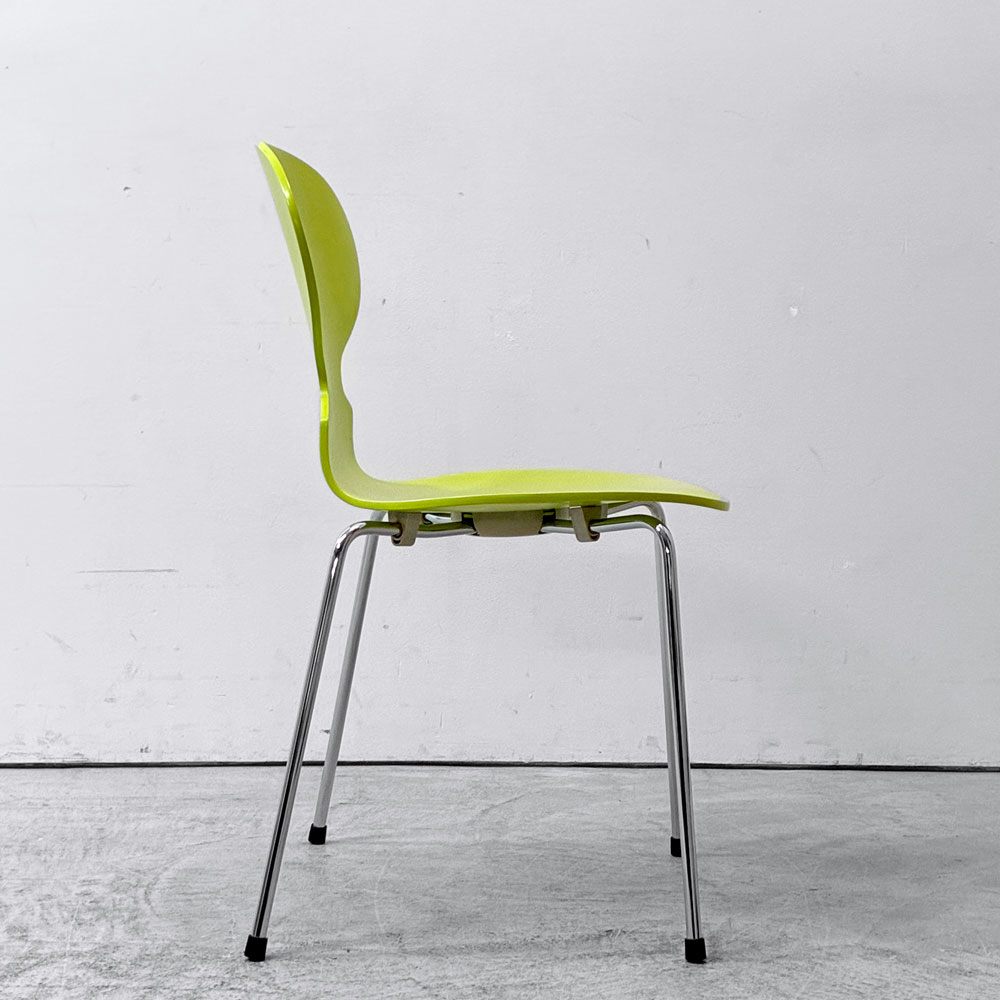 フリッツハンセン Fritz Hansen アントチェア ANT CHAIR 4本脚  ヴァーナルグリーン ライムカラー ラッカー仕上げ アルネ・ヤコブセン デンマーク 北欧家具  ●