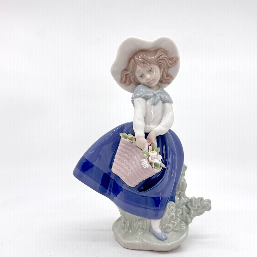 リヤドロ LLADRO きれいな花ばかり Pretty Pickings 陶器人形 置物 オブジェ 箱付き スペイン ●