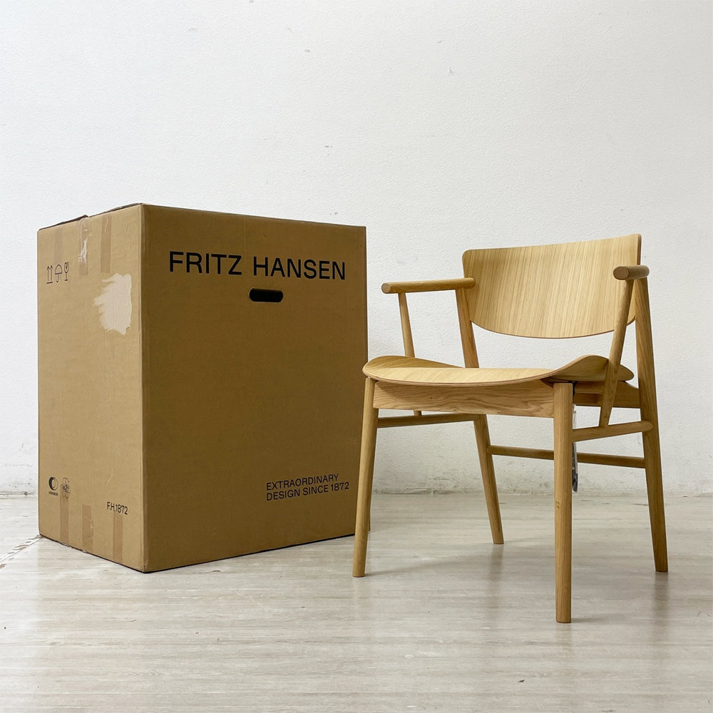 フリッツハンセン Fritz Hansen エヌゼロワン N01 ダイニングチェア アームチェア オーク材 佐藤オオキ nendo 箱付き 未使用品 ●