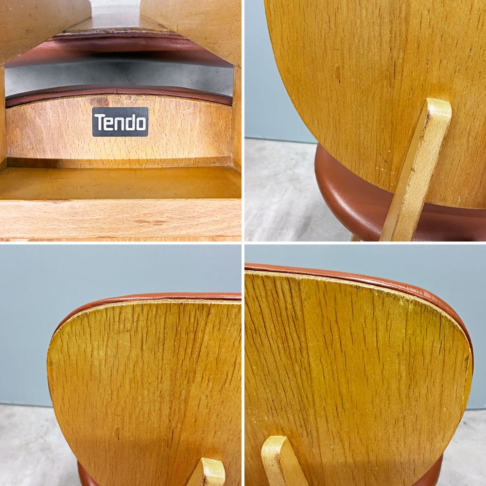天童木工 Tendo ビンテージ 小イス サイドチェア 長大作 坂倉準三建築研究所 座面張替済み ◎