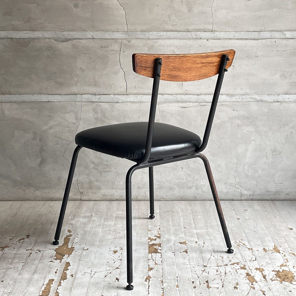 アクメファニチャー ACME Furniture グランビュー GRANDVIEW ダイニングチェア オーク材 PVCレザー ブラック 廃番モデル ♪