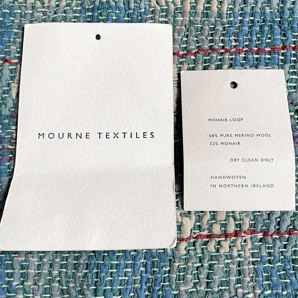 モーン・テキスタイル MOURNE TEXTILES モヘアループ ワイドスカーフ ブランケット ナチュラルホワイト 115cm×200cm 北アイルランド ♪