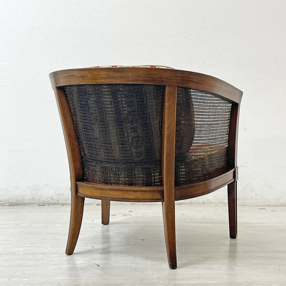 ドレクセルヘリテイジ DREXEL HERITAGE トライユン TRIUNE アップホルスタリーチェア UPHOLSTERY CHAIR ラタン張り USビンテージ B ●