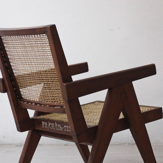 ピエール・ジャンヌレ Pierre Jeanneret イージーチェア Easy Chair チーク無垢材 チャンディーガル レター有 P.U./C.H./L.I.b.-223 1950s ビンテージ ●