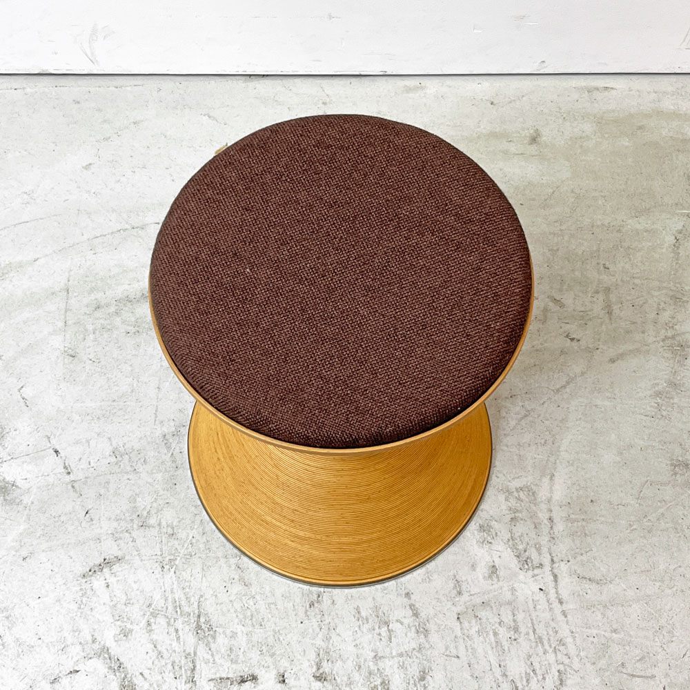 ブナコ BUNACO スツール IB-S124 ライトブラウン×チョコブラウン ブナ材 エントランス クラフト 和モダン 独自製法 定価 ¥60,500- ●