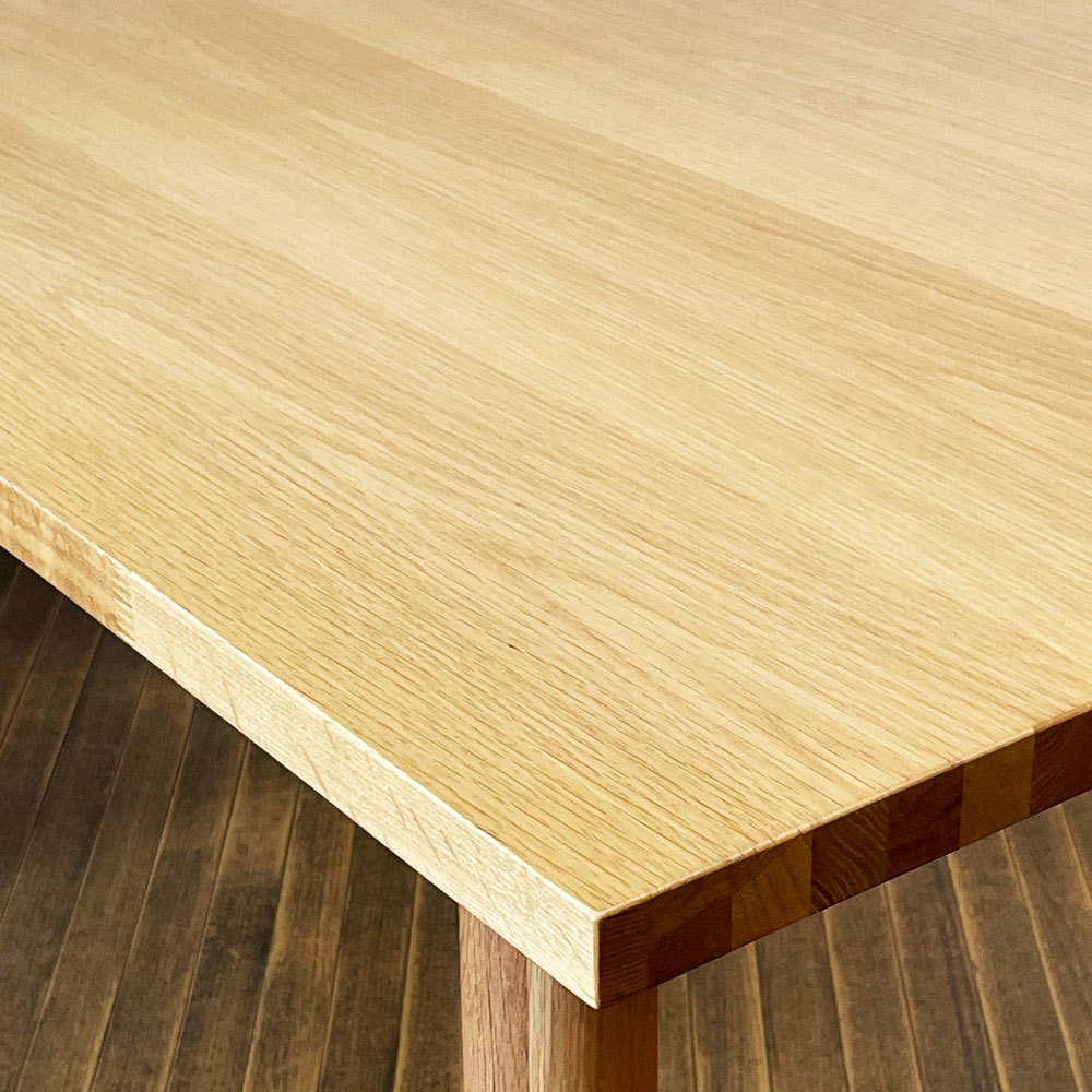 無印良品 MUJI ダイニングテーブル オーク材 無垢集成材 丸脚 W140cm ナチュラルデザイン 廃番 ◎
