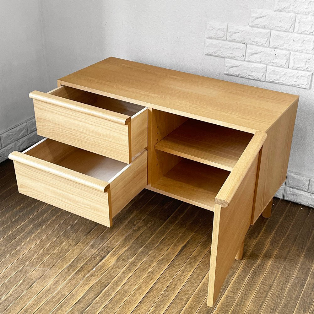 イデー IDEE スティルト サイドボード S STILT SIDEBOARD S ナチュラル テレビボード オーク材 アジャスター付 マリナ・ボーティエ 定価￥79,900- ◎