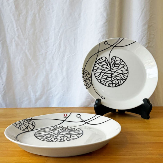 イッタラ × マリメッコ iittala × marimekko ボットナ BOTTNA プレート 21cm 2枚セット アンナ・ダニエルソン Anna Danielsson 北欧食器 フィンランド 廃番 C ◇