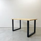 かなでもの KANADEMONO ザ・テーブル THE TABLE デスク ラバーウッド材 Square スチール ブラック W120cm ナチュラル インダストリアル ●