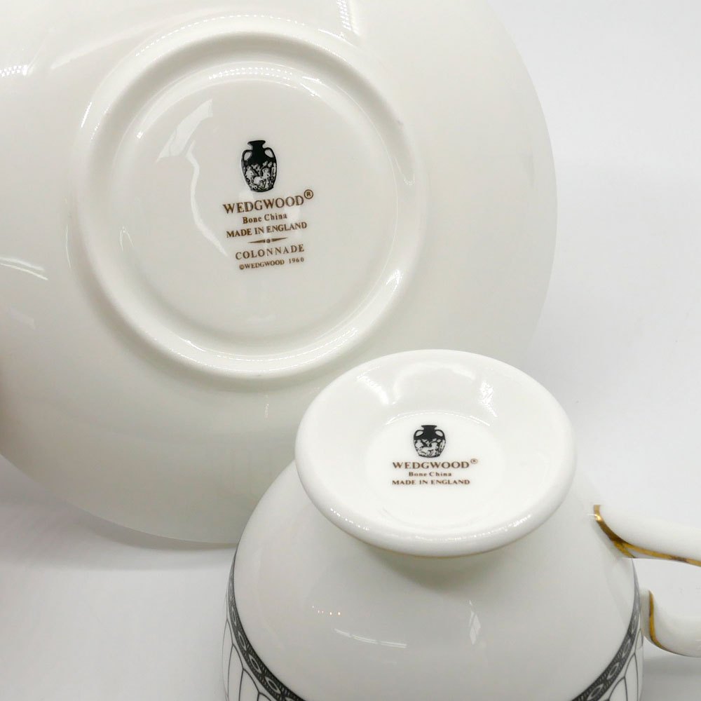 ウェッジウッド WEDGEWOOD コロネード COLONNADE カップ&ソーサー C&S 英国食器 廃番 ●