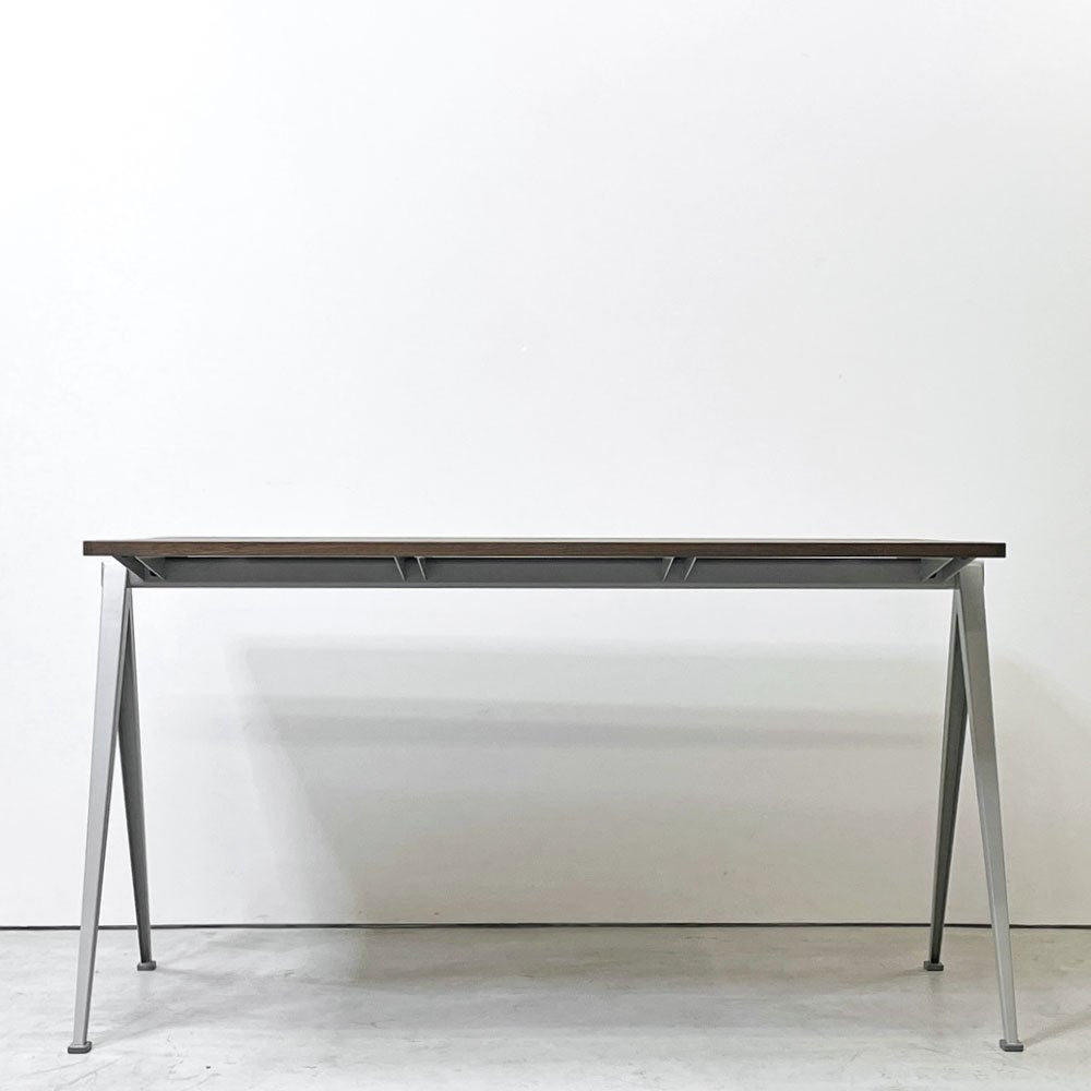 ヘイ HAY ピラミッド テーブル PYRAMID TABLE スモークドオーク コンパスレッグ スチール ベージュ W140cm デンマーク 北欧 美品●