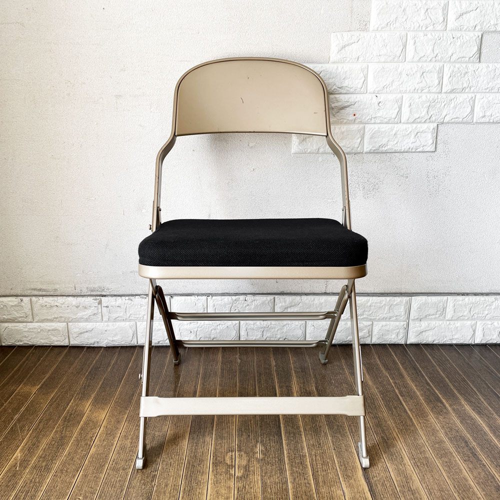クラリン CLARIN フォールディングチェア FOLDING CHAIR シートクッション ブラック 折りたたみ アメリカ製 P.F.S.取扱 廃番仕様 ◎