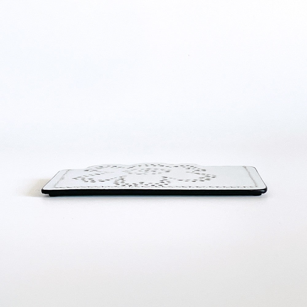 マリメッコ marimekko インプリント カードホルダー ウニッコ Imprint Card Holder Unikko シルバー カードケース ポーチ付き 北欧 ■
