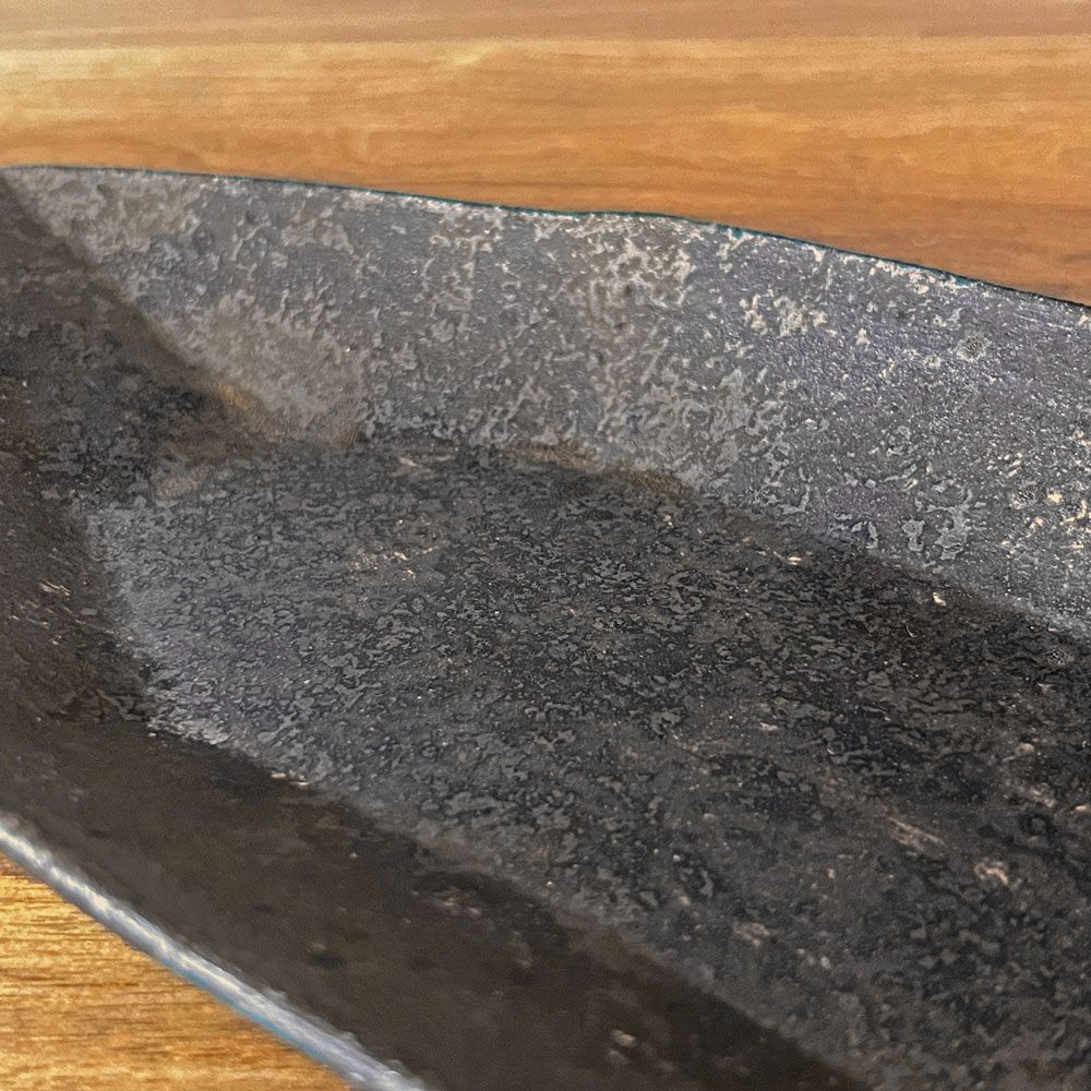 安福由美子 錆八角皿 大 W35cm 現代作家 ♪