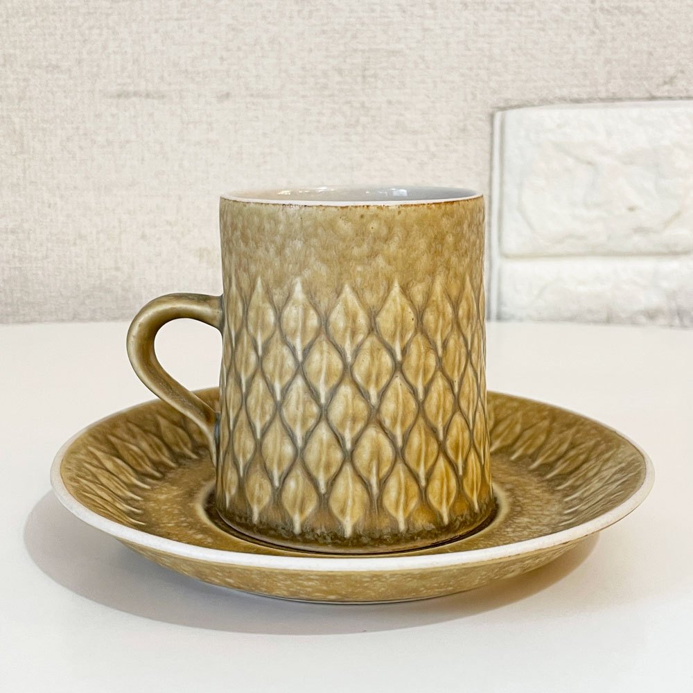 クロニーデン Kronjyden レリーフ コーヒーカップ＆ソーサー Coffee C&S イェンス・クイストゴー Jens.H.Quistgaard 北欧食器 デンマーク ◎