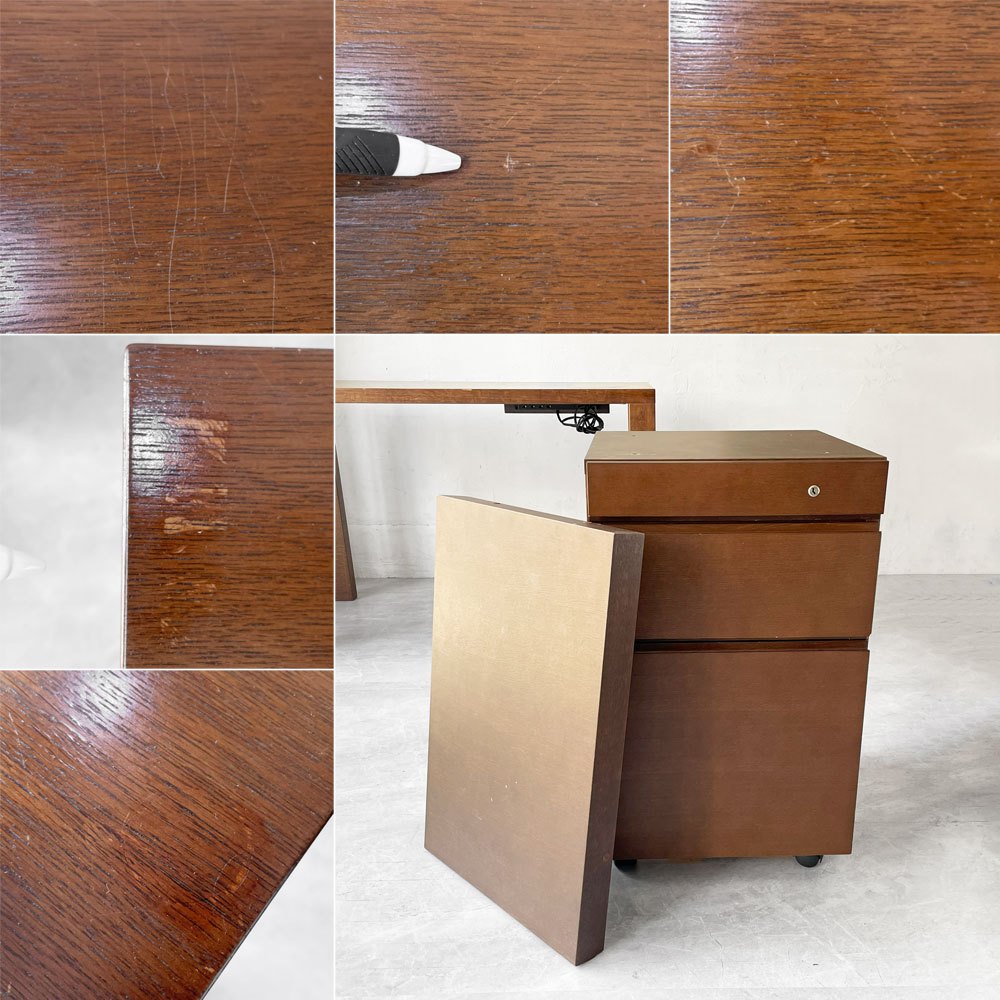 カリモク karimoku ボナシェルタ Buona scelta デスク+ デスクワゴンオーク材 W110cm 学習机 2点セット 参考価格￥178.750- ★