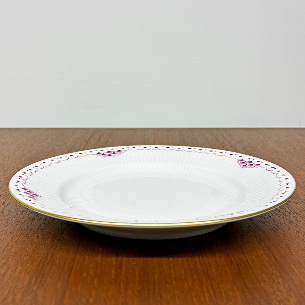 ロイヤルコペンハーゲン ROYAL COPENHAGEN バーガンディプリンセス プレート 17cm デンマーク 北欧食器 C ◎