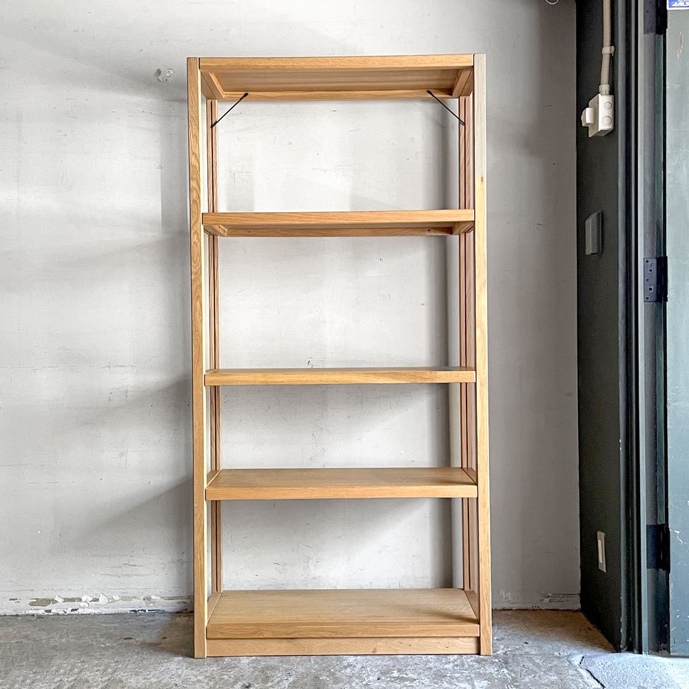 無印良品 MUJI オーク材 ユニットシェルフ オープンシェルフ 大 W87 棚板5枚 ナチュラルデザイン ■