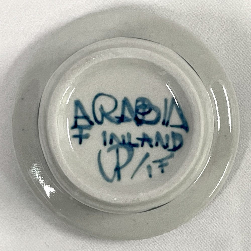 アラビア ARABIA アネモネ Anemone エッグカップ 直径7.5cm ビンテージ ウラ・プロコッペ 北欧食器 フィンランド D ◇