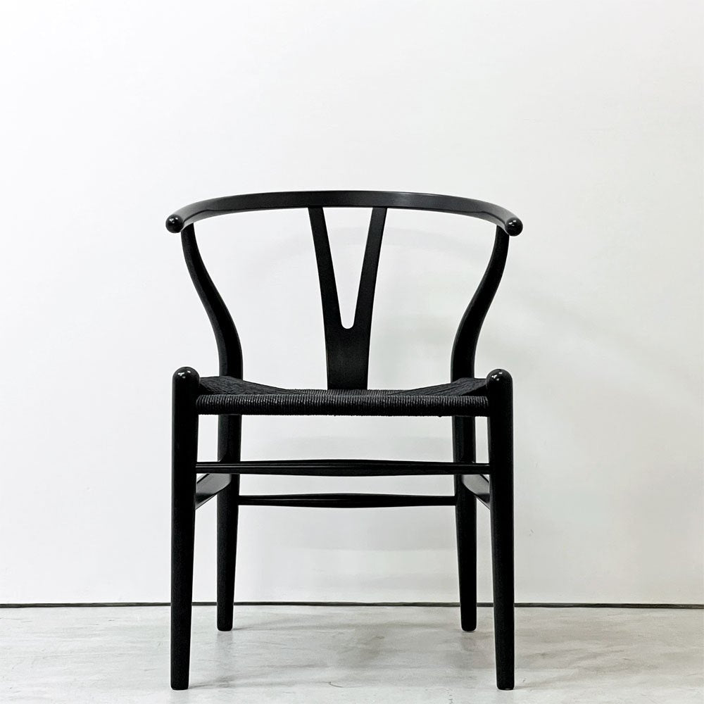 カールハンセン＆サン Carl Hansen & Son CH24 Yチェア ブラックラッカー×ブラックペーパーコード ビーチ材 ハンス・J・ウェグナー デンマーク 北欧家具 A ●