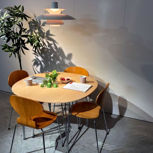 フリッツハンセン Fritz Hansen B603 スーパー円テーブル Bテーブル ダイニングテーブル 100x100cm ピート・ヘイン アルネ・ヤコブセン 北欧家具 ●