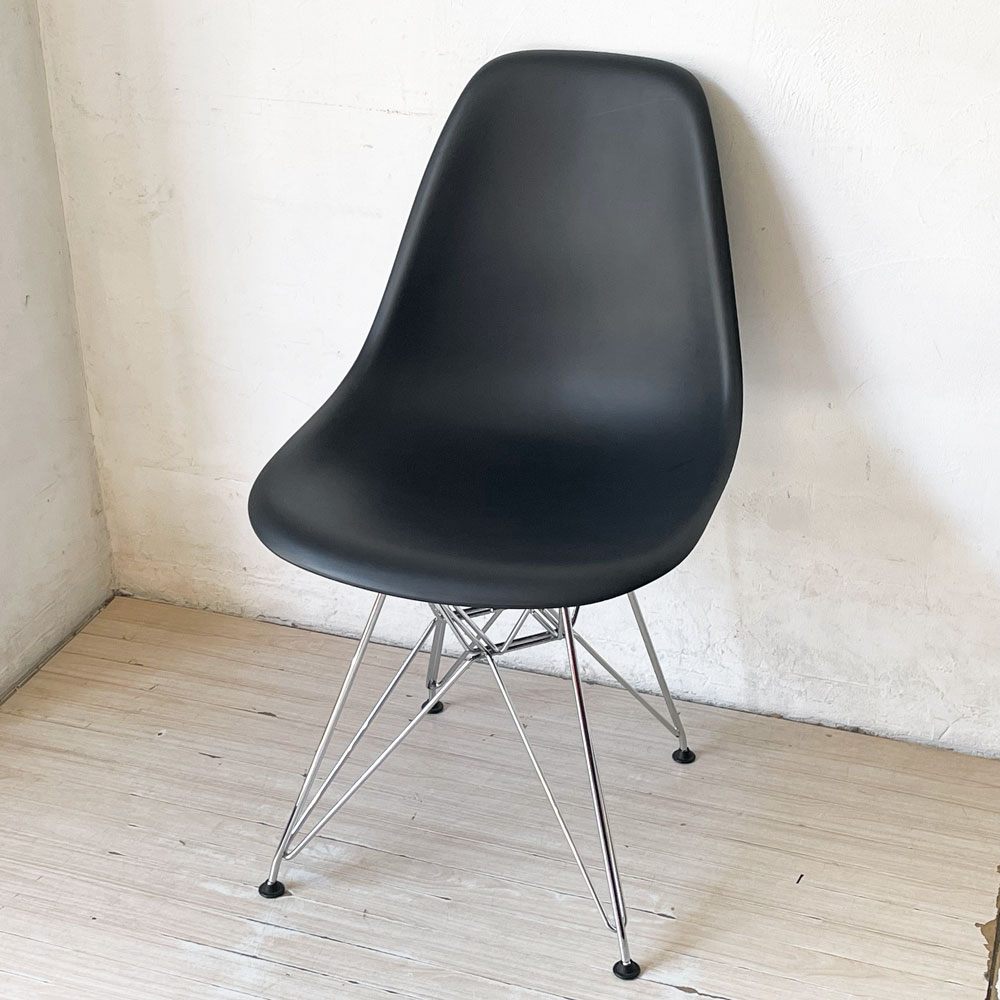 ハーマンミラー Herman Miller サイドシェルチェア ポリプロピレン製 ブラック エッフェルベース C&R イームズ ミッドセンチュリー B ★