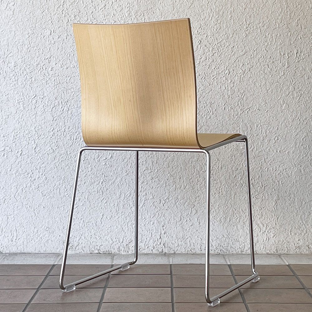 エンゲルブレヒト Engelbrechts チャリック CHAIRIK 107 ダイニングチェア スタッキング そり足 アッシュ 未使用品 デンマーク A ◇